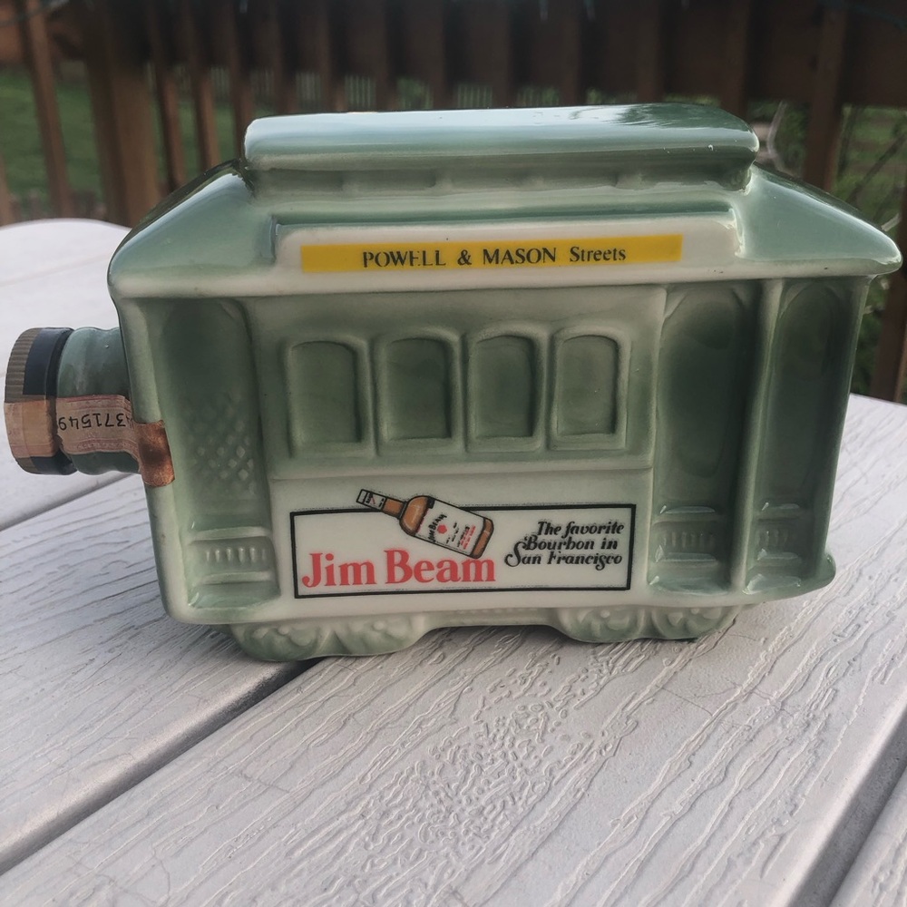 Vintage Jim Beam Decanter San Francisco Cable Car Whiskey 1968 Powell & Mason